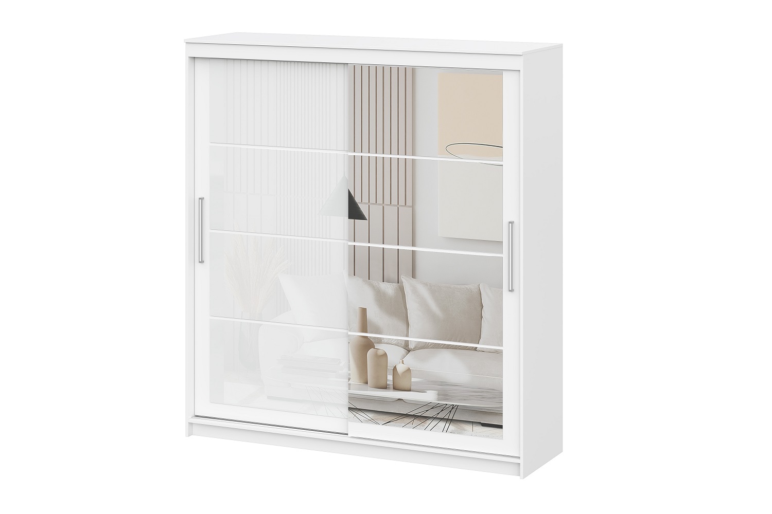 картинка Шкаф купе ШКП 3 (2000)  белый текстурный , шт  от компании "Территория Диванов" 